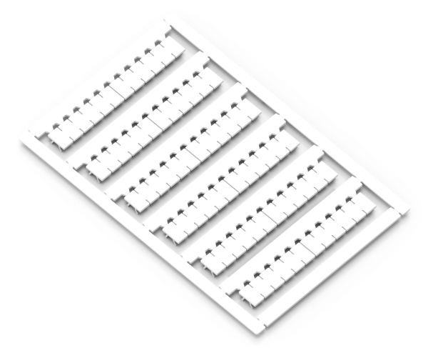 Single sheet of 72 BLANK MARKER CARD FOR 4mm² Terminal Block