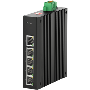 Unmanaged Ethernet Switch. 5*10/100 Base-TX RJ45 ports Dual redundant DC 9~56V, AC 15~40V Supply