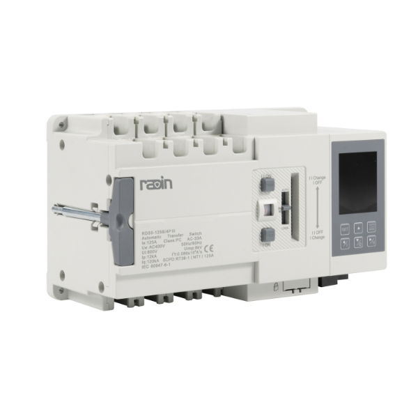 40A 4 pole, 3 position ATS, Instant changeover with fire-link & RS485 & optional external display