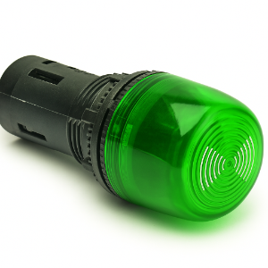 22.5mm Panel Mount Flashing Buzzer 110V AC GREEN