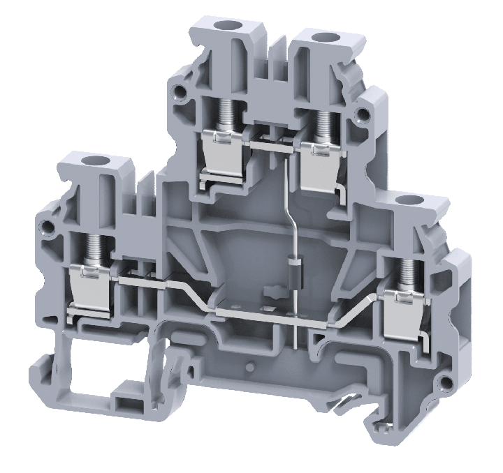 4 MM² 2 LEVEL SCREW CLAMP DIODE D1 Terminal Block