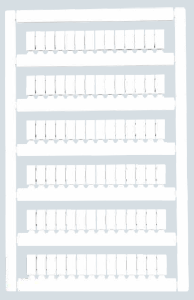 Single sheet of 48 BLANK MARKER CARD FOR 6mm² Terminal Block