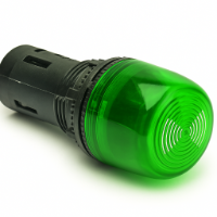 22.5mm Panel Mount Flashing Buzzer 48V AC/DC GREEN