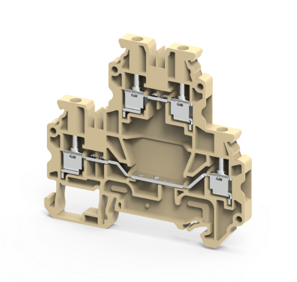 2.5mm² 2 LEVEL FEED THROUGH SCREW CLAMP Terminal Block
