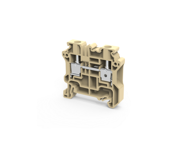 6 mm² FEED THROUGH SCREW CLAMP Terminal Block Beige