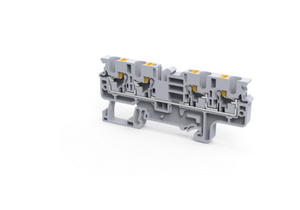 4 mm² FEED THROUGH 4 WIRE PUSH IN Terminal Block