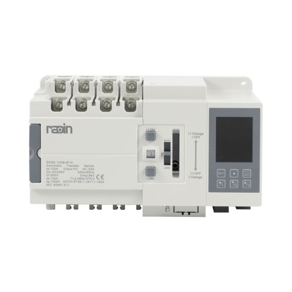 40A 4 pole, 3 position ATS, Instant changeover with fire-link & RS485 & optional external display