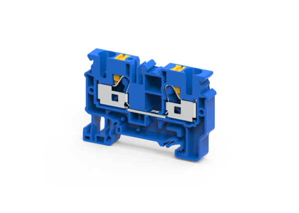 10 mm² FEED THROUGH PUSH IN Terminal Block BLUE