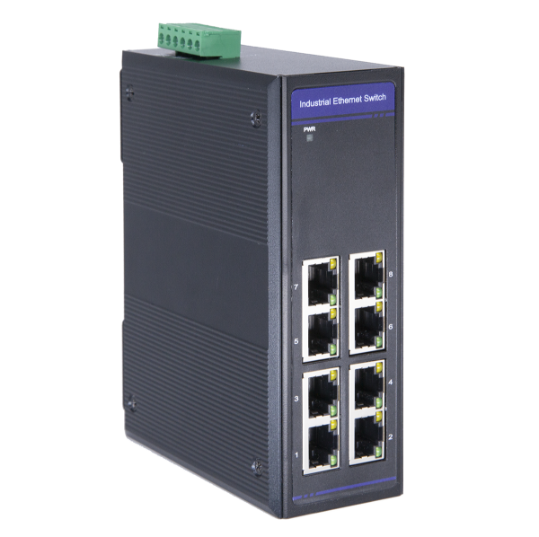 8-port unmanaged 10/100 Industrial Ethernet Switch 9-56Vadc