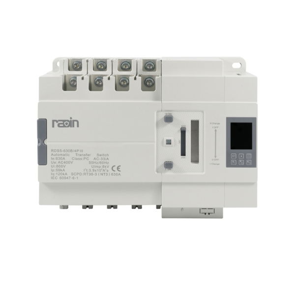 300A 4 pole, 3 position ATS, Instant changeover with fire-link & RS485 & optional external display