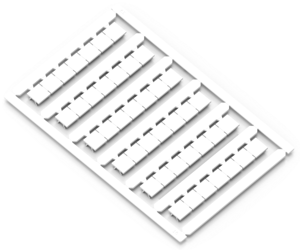 Single sheet of 42 BLANK MARKER CARD FOR 10mm² Terminal Block