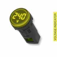 Voltage Indicator Yellow 24V Dc